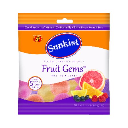SUNKIST Jelly Belly  Fruit Gems Assorted Chewy Candy 3.1 oz 45041
